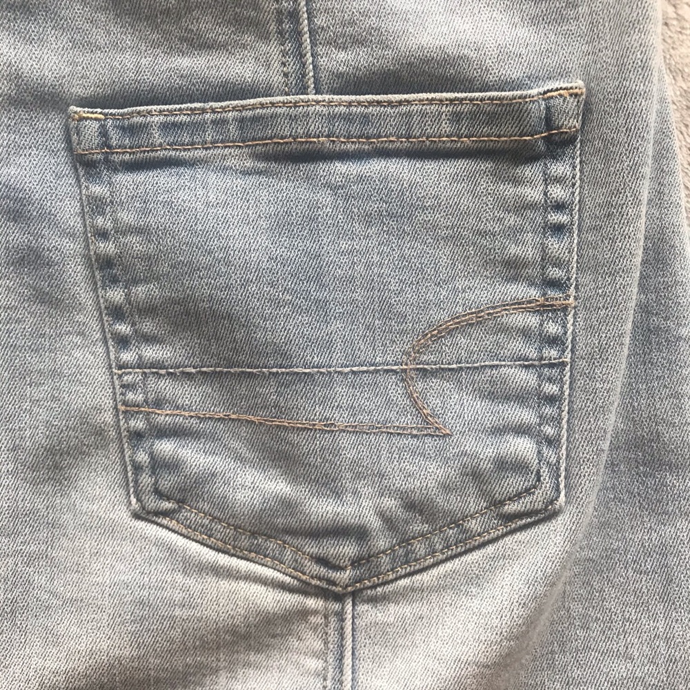 American Eagle Light Wash Denim A-line Skirt - Picture 6 of 8